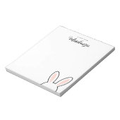 Bloc-note Personalized  Minimalist Cute Bunny Ears Easter (Tourné)