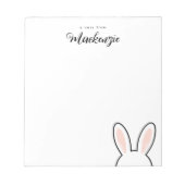 Bloc-note Personalized  Minimalist Cute Bunny Ears Easter (Devant)