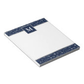 Bloc-note Personalized Navy with Silver Accents Christmas  (Incliné)