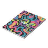 Bloc-note Personalized Neon Abstract Pattern — Retro Design (Tourné)