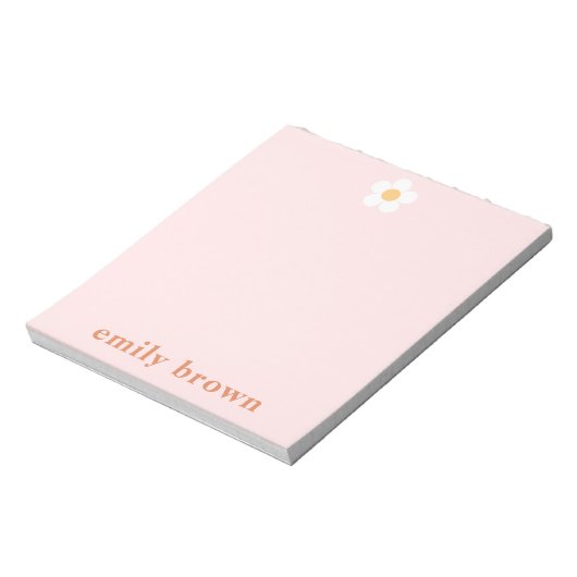 Bloc-note Personalized Notepad Retro Daisy Custom Notepad (Tourné)