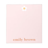 Bloc-note Personalized Notepad Retro Daisy Custom Notepad (Devant)