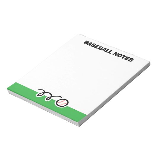 Bloc-note Personalized notepad with quirky baseball design (Tourné)
