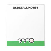 Bloc-note Personalized notepad with quirky baseball design (Devant)
