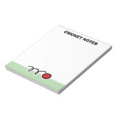 Bloc-note Personalized notepad with red cricket ball design (Tourné)
