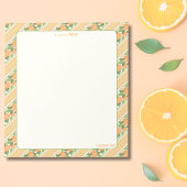 Bloc-note Personalized Orange Grove Striped Notepad  