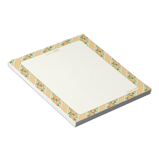 Bloc-note Personalized Orange Grove Striped Notepad   (Incliné)