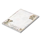 Bloc-note Personalized Pastel Dog & Floral Birdhouse Spring (Tourné)