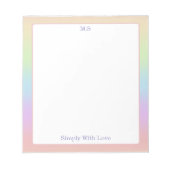 Bloc-note personalized Pastel Rainbow (Devant)