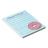 Bloc-note Personalized Pink Donut Doughnut Sprinkles Foodie (Incliné)