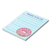 Bloc-note Personalized Pink Donut Doughnut Sprinkles Foodie (Tourné)