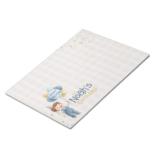Bloc-note Personalized Placemat Boy Birthday Party (Incliné)