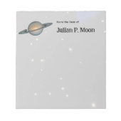 Bloc-note Personalized Planet Saturn with Rings Outer Space (Devant)