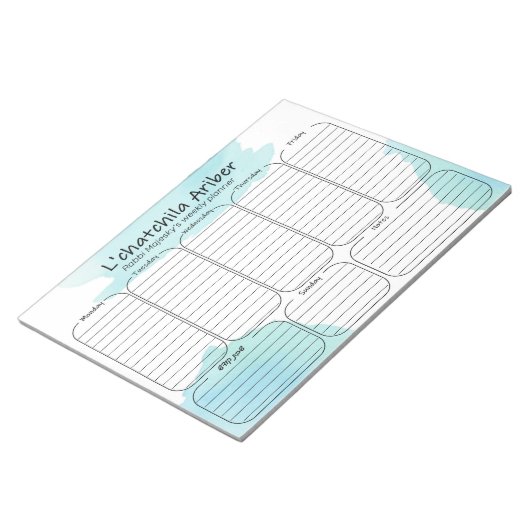 Bloc-note personalized planner yiddish quota (Incliné)