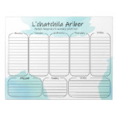 Bloc-note personalized planner yiddish quota (Devant)