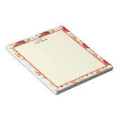 Bloc-note Personalized Retro Christmas Floral Stationery  (Incliné)