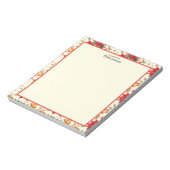 Bloc-note Personalized Retro Christmas Floral Stationery  (Tourné)