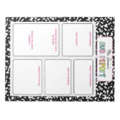 Bloc-note Personalized Substitute Teacher Report Note (Devant)