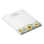 Bloc-note Personalized Sunflower Flower Teacher Appreciation (Incliné)