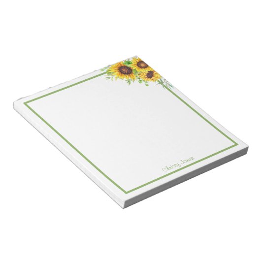 Bloc-note Personalized Sunflower Notepad (Incliné)