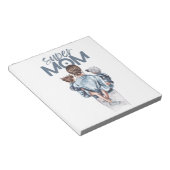 Bloc-note Personalized Super Mom with Son and Daughter Gift (Incliné)