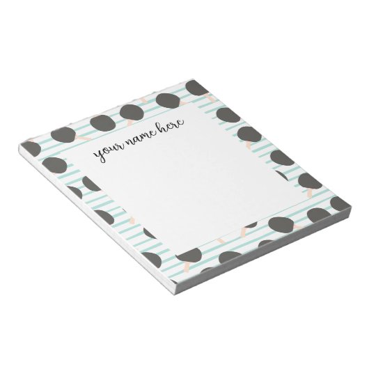 Bloc-note Personalized Table Tennis Notepad (Incliné)