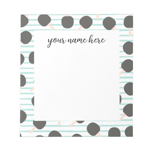 Bloc-note Personalized Table Tennis Notepad (Devant)