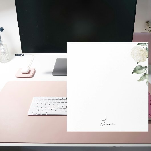 Bloc-note Personalized Watercolor Hydrangea