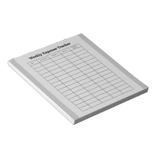 Bloc-note Personalized Weekly Expense Tracker Notepad (Incliné)