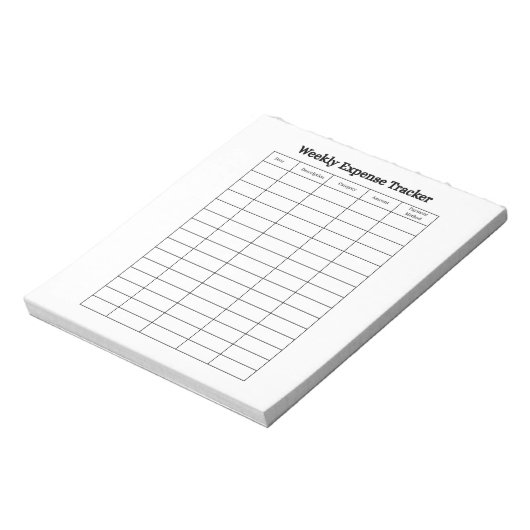 Bloc-note Personalized Weekly Expense Tracker Notepad (Tourné)