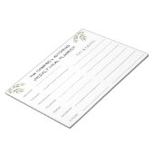Bloc-note Personalized Weekly Meal Planner & Grocery (Incliné)