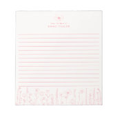 Bloc-note Personalized Wildflower Floral Desk Notepad (Devant)