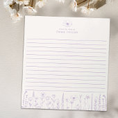 Bloc-note Personalized Wildflower Lavender Desk Notepad