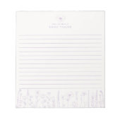 Bloc-note Personalized Wildflower Lavender Desk Notepad (Devant)