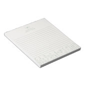 Bloc-note Personalized Wildflower Sage Green Desk Notepad (Incliné)