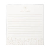 Bloc-note Personalized Wildflower Taupe Desk Notepad (Devant)