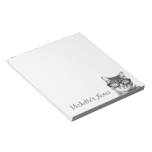 Bloc-note Personalized writing notepads for cat lover (Incliné)