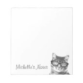 Bloc-note Personalized writing notepads for cat lover (Devant)
