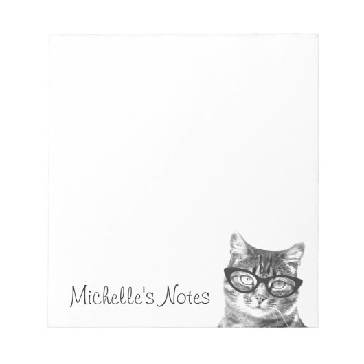 Bloc-note Personalized writing notepads for cat lover (Devant)
