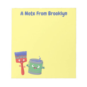 Bloc-note Personnages de peinture et de pinceau mignons