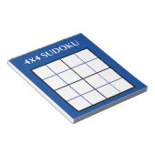 Bloc-note Personnalisable 4 par 4 Modèle Sudoku bleu (Incliné)