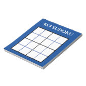 Bloc-note Personnalisable 4 par 4 Modèle Sudoku bleu (Tourné)