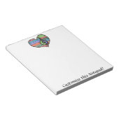 Bloc-note Personnalisable Music Heart Treble Clef Doodle (Incliné)