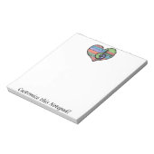 Bloc-note Personnalisable Music Heart Treble Clef Doodle (Tourné)