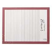 Bloc-note Personnalisé (Devant)