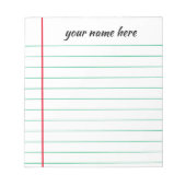 Bloc-note Personnalisé (Devant)