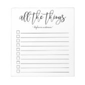 Bloc-note Personnalisé (Devant)