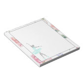 Bloc-note Personnalisé Ballerina Jadeyn | Bordure Rose aquar (Incliné)