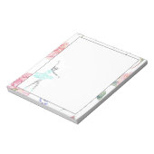 Bloc-note Personnalisé Ballerina Jadeyn | Bordure Rose aquar (Tourné)
