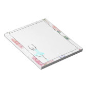 Bloc-note Personnalisé Ballerina Kennidie | Bordure Rose aqu (Incliné)